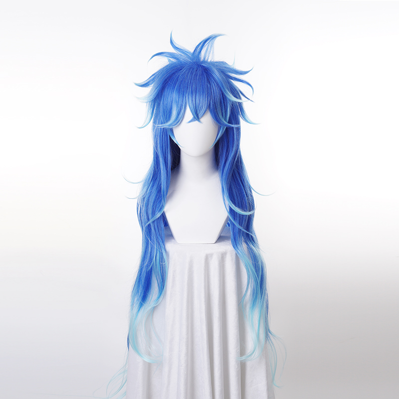 Anime Cosplay Blue Hair - Idia Tấm Vải Liệm Tóc Giả