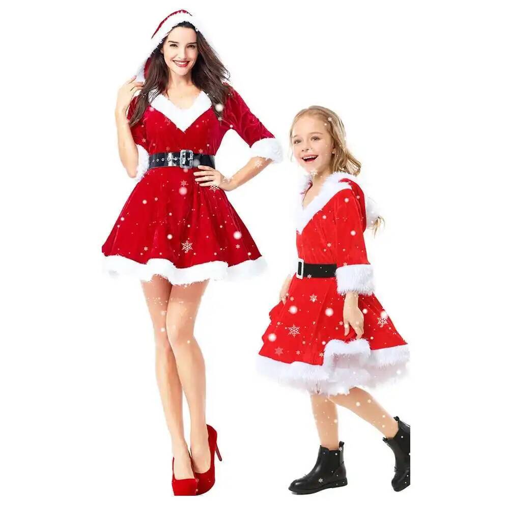 Anime Cosplay Ladies - Cosplay Christmas Clothes Women Dress Red