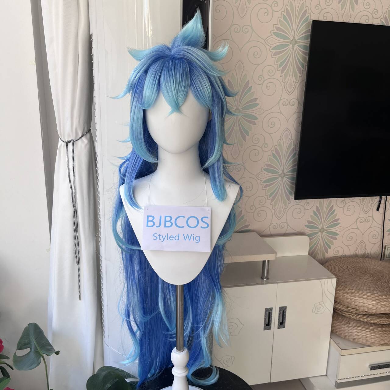 [Styled Wig]Idia Cosplay Wig A - đánh giá và giá Anime Cosplay Blue Hair